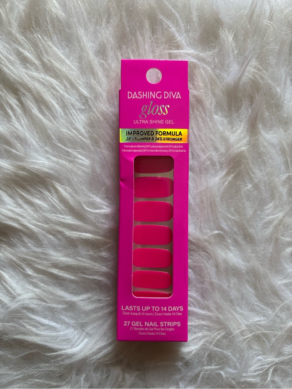 Dashing Diva Gloss Pink Gel Nail Strips Magenta Madness